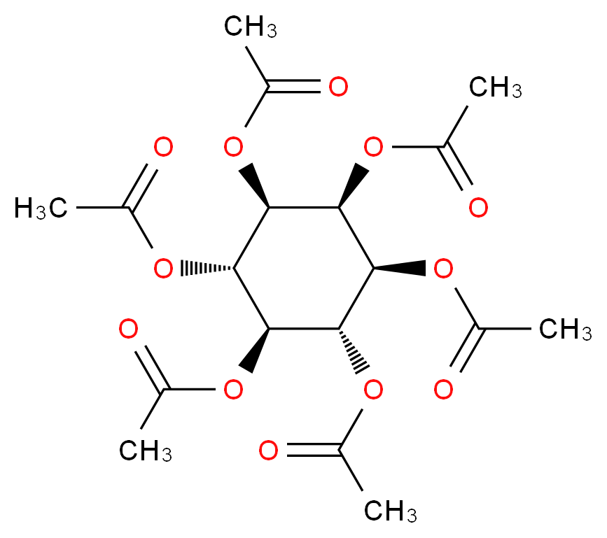 (1R,2R,3S,4S,5S,6s)-2,3,4,5,6-pentakis(acetyloxy)cyclohexyl acetate_分子结构_CAS_1254-38-2