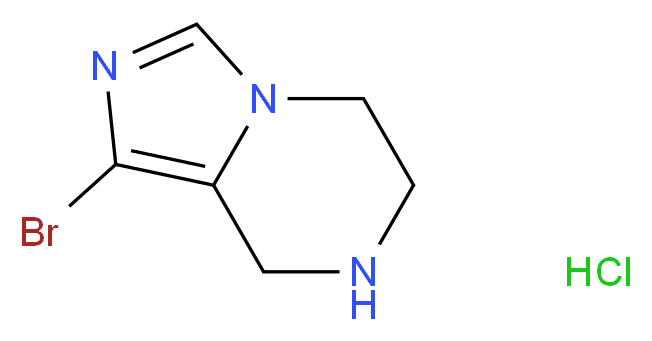 1-bromo-5H,6H,7H,8H-imidazo[1,5-a]pyrazine hydrochloride_分子结构_CAS_1188264-68-7