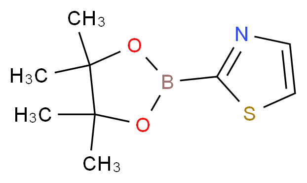 1,3-Thiazole-2-boronic acid, pinacol ester_分子结构_CAS_214360-88-0)