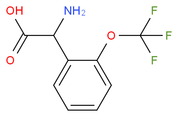 2-amino-2-[2-(trifluoromethoxy)phenyl]acetic acid_分子结构_CAS_1101781-50-3