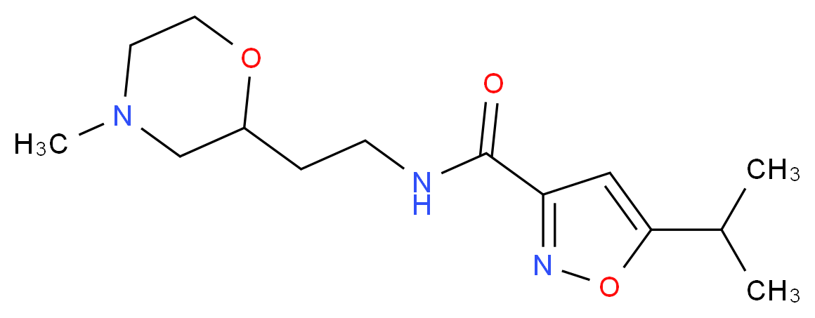 5-isopropyl-N-[2-(4-methylmorpholin-2-yl)ethyl]isoxazole-3-carboxamide_分子结构_CAS_)