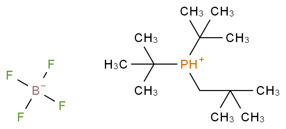 di-tert-butyl(2,2-dimethylpropyl)phosphanium; tetrafluoroboranuide_分子结构_CAS_886059-84-3