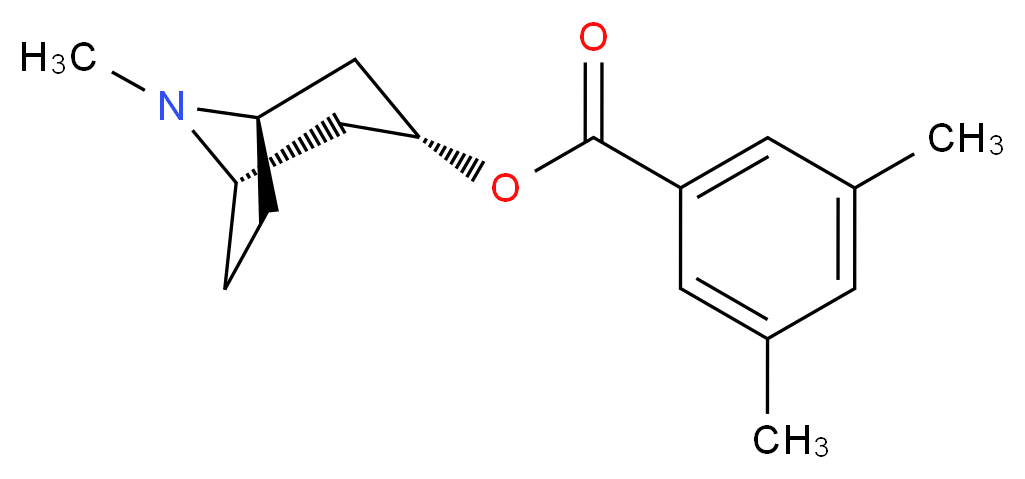 (1R,3R,5S)-8-methyl-8-azabicyclo[3.2.1]octan-3-yl 3,5-dimethylbenzoate_分子结构_CAS_85181-40-4