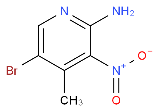 5-bromo-4-methyl-3-nitropyridin-2-amine_分子结构_CAS_100367-40-6