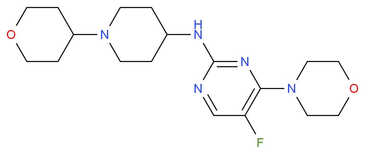 5-fluoro-4-morpholin-4-yl-N-[1-(tetrahydro-2H-pyran-4-yl)piperidin-4-yl]pyrimidin-2-amine_分子结构_CAS_)