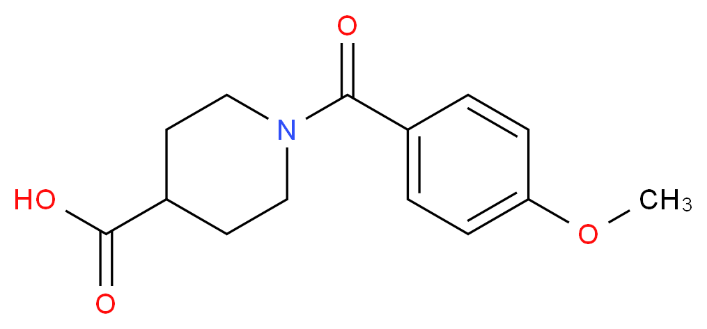 1-(4-Methoxybenzoyl)-4-piperidinecarboxylic acid_分子结构_CAS_510739-83-0)