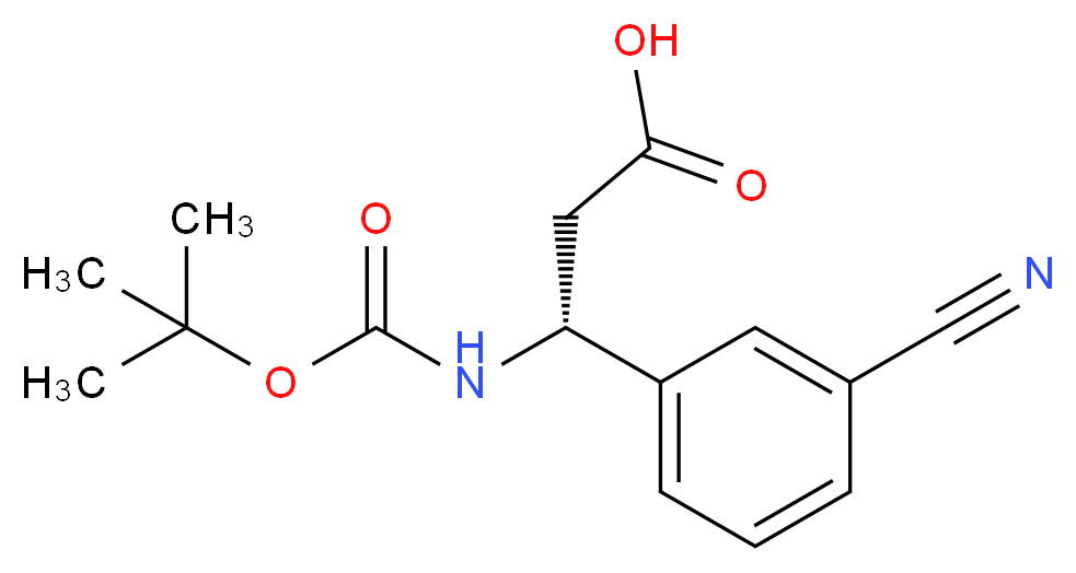 (R)-Boc-3-氰基-β-Phe-OH_分子结构_CAS_501015-21-0)