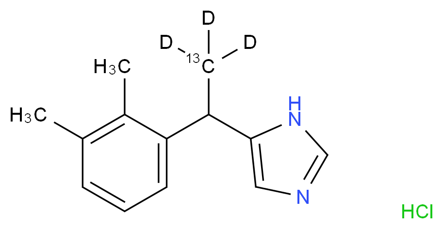 5-[1-(2,3-dimethylphenyl)(2-<sup>1</sup><sup>3</sup>C,2,2,2-<sup>2</sup>H<sub>3</sub>)ethyl]-1H-imidazole hydrochloride_分子结构_CAS_1216630-06-6