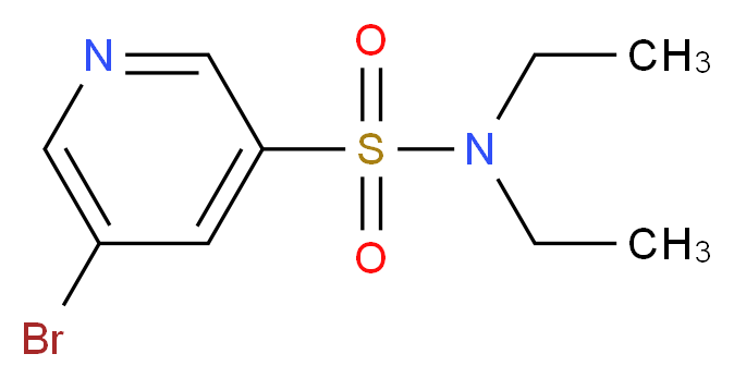 5-Bromo-N,N-diethylpyridine-3-sulphonamide 95%_分子结构_CAS_62009-37-4)