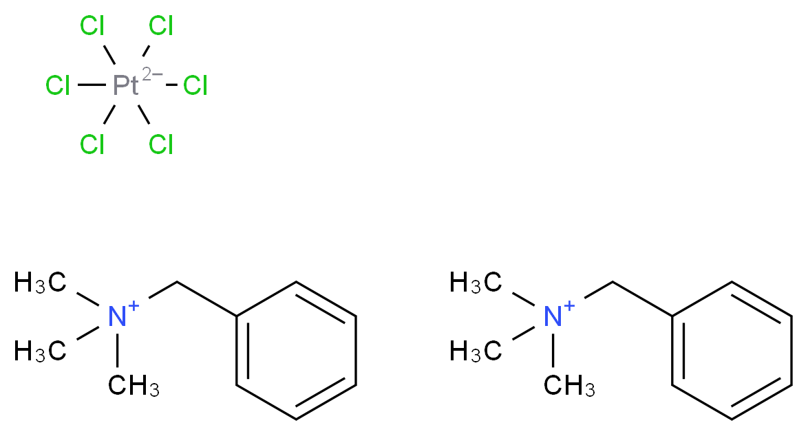 bis(benzyltrimethylazanium); hexachloroplatinumdiuide_分子结构_CAS_41909-89-1