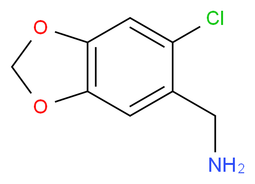(6-Chlorobenzo[d][1,3]dioxol-5-yl)methanamine_分子结构_CAS_558453-64-8)