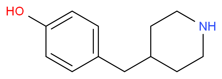 4-[(piperidin-4-yl)methyl]phenol_分子结构_CAS_66414-17-3
