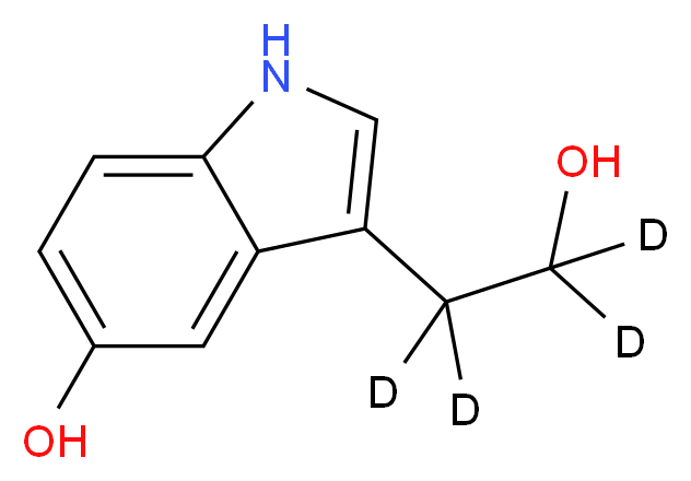 3-[2-hydroxy(<sup>2</sup>H<sub>4</sub>)ethyl]-1H-indol-5-ol_分子结构_CAS_66640-87-7