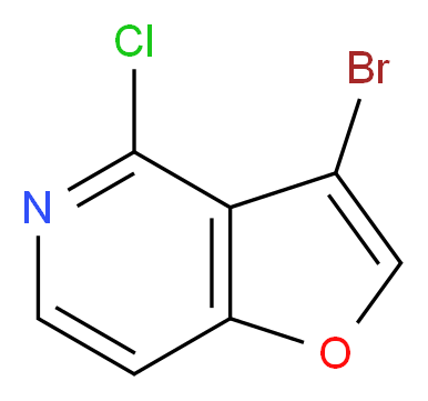 3-Bromo-4-chlorofuro[3,2-c]pyridine_分子结构_CAS_220939-72-0)