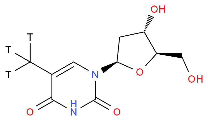 1-[(2R,4S,5R)-4-hydroxy-5-(hydroxymethyl)oxolan-2-yl]-5-methyl-1,2,3,4-tetrahydropyrimidine-2,4-dione_分子结构_CAS_52497-68-4