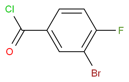 3-Bromo-4-fluorobenzoyl chloride_分子结构_CAS_672-75-3)