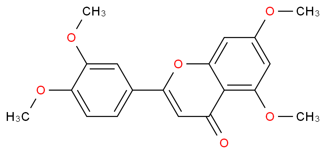 2-(3,4-dimethoxyphenyl)-5,7-dimethoxy-4H-chromen-4-one_分子结构_CAS_855-97-0