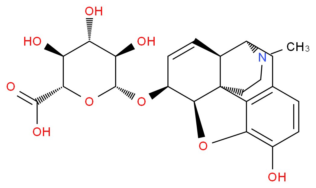(2S,3S,4S,5R,6R)-3,4,5-trihydroxy-6-{[(1S,5R,13R,14S,17R)-10-hydroxy-4-methyl-12-oxa-4-azapentacyclo[9.6.1.0<sup>1</sup>,<sup>1</sup><sup>3</sup>.0<sup>5</sup>,<sup>1</sup><sup>7</sup>.0<sup>7</sup>,<sup>1</sup><sup>8</sup>]octadeca-7(18),8,10,15-tetraen-14-yl]oxy}oxane-2-carboxylic acid_分子结构_CAS_20290-10-2