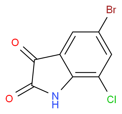 5-bromo-7-chloroindoline-2,3-dione_分子结构_CAS_)