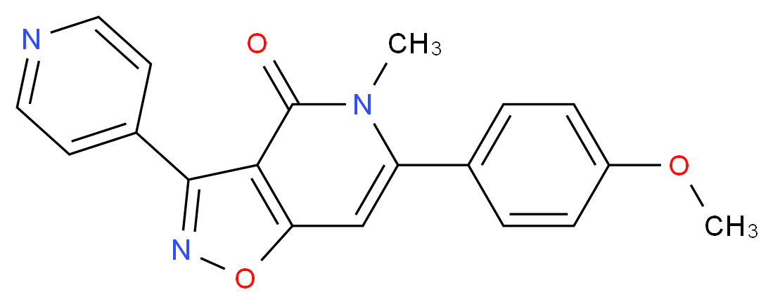 6-(4-methoxyphenyl)-5-methyl-3-(pyridin-4-yl)-4H,5H-[1,2]oxazolo[4,5-c]pyridin-4-one_分子结构_CAS_479077-02-6