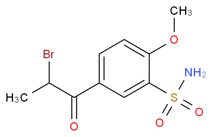 2-Bromo-1-(4'-methoxy-3'-sulfonamidophenyl)-1-propanone_分子结构_CAS_86225-70-9)