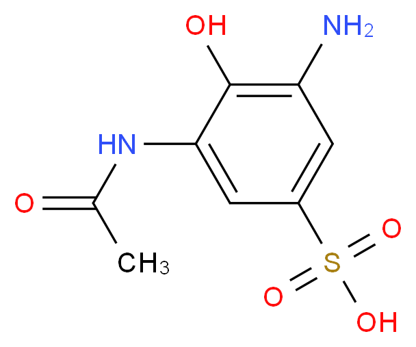 3-amino-5-acetamido-4-hydroxybenzene-1-sulfonic acid_分子结构_CAS_40306-75-0