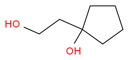 1-(2-hydroxyethyl)cyclopentan-1-ol_分子结构_CAS_73089-93-7