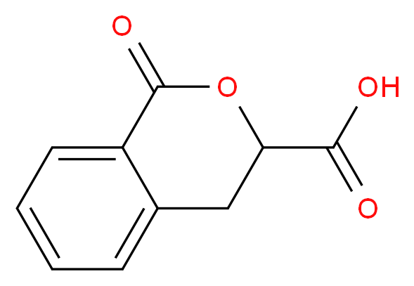 1-oxo-3,4-dihydro-1H-2-benzopyran-3-carboxylic acid_分子结构_CAS_5762-27-6