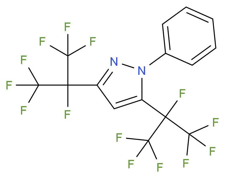 3,5-Bis(heptafluoroisopropyl)-1-phenylpyrazole_分子结构_CAS_)