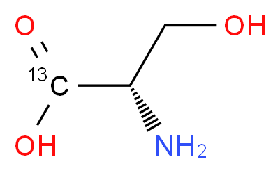 (2S)-2-amino-3-hydroxy(1-<sup>1</sup><sup>3</sup>C)propanoic acid_分子结构_CAS_81201-84-5