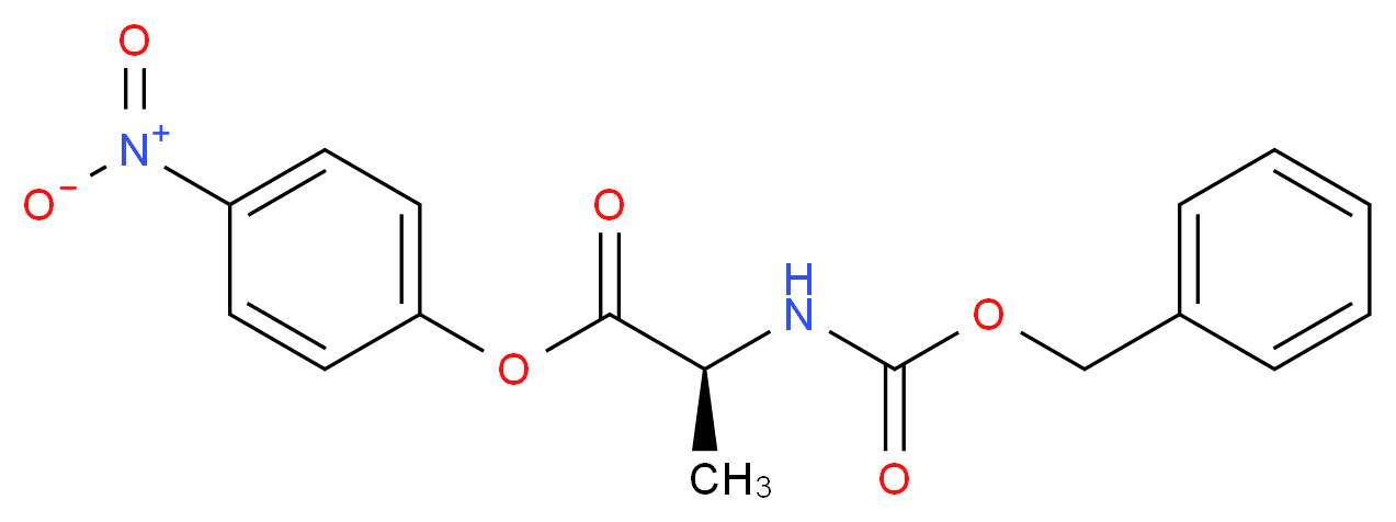 4-nitrophenyl (2S)-2-{[(benzyloxy)carbonyl]amino}propanoate_分子结构_CAS_1168-87-2