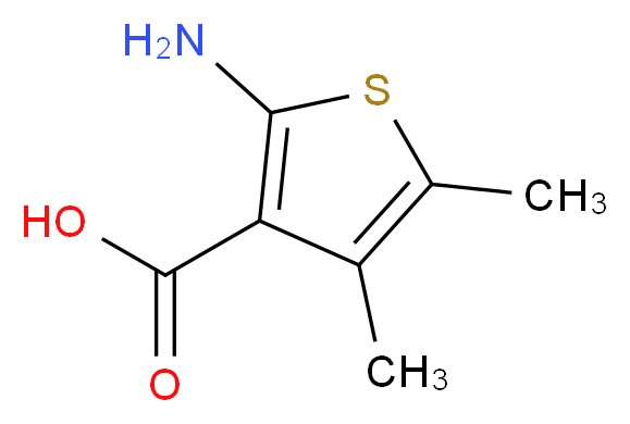 2-amino-4,5-dimethylthiophene-3-carboxylic acid_分子结构_CAS_55502-96-0