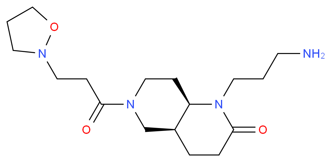 (4aS*,8aR*)-1-(3-aminopropyl)-6-(3-isoxazolidin-2-ylpropanoyl)octahydro-1,6-naphthyridin-2(1H)-one_分子结构_CAS_)