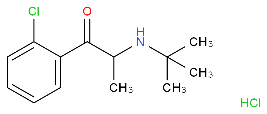 2-(tert-butylamino)-1-(2-chlorophenyl)propan-1-one hydrochloride_分子结构_CAS_1049718-57-1