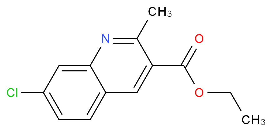 ethyl 7-chloro-2-methylquinoline-3-carboxylate_分子结构_CAS_733719-74-9