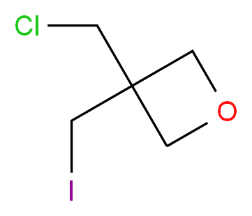 3-(chloromethyl)-3-(iodomethyl)oxetane_分子结构_CAS_35842-61-6