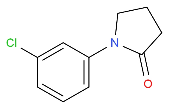 1-(3-Chlorophenyl)pyrrolidin-2-one_分子结构_CAS_24051-35-2)