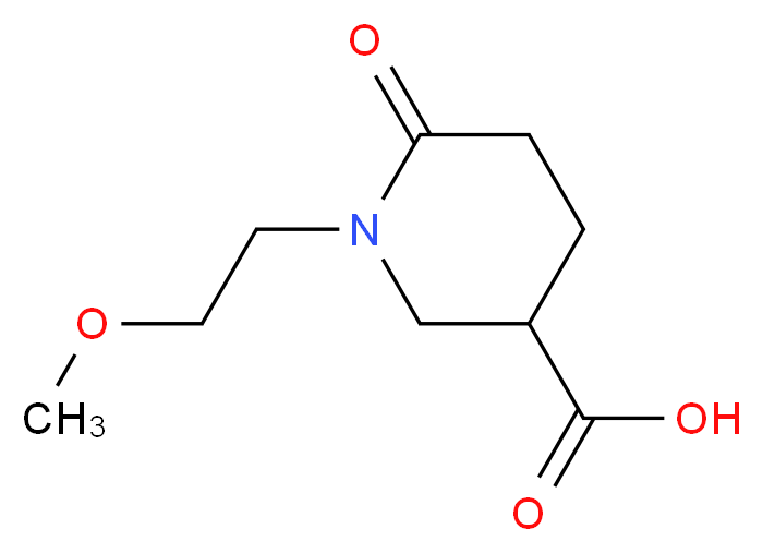 1-(2-Methoxyethyl)-6-oxopiperidine-3-carboxylic acid_分子结构_CAS_915920-08-0)