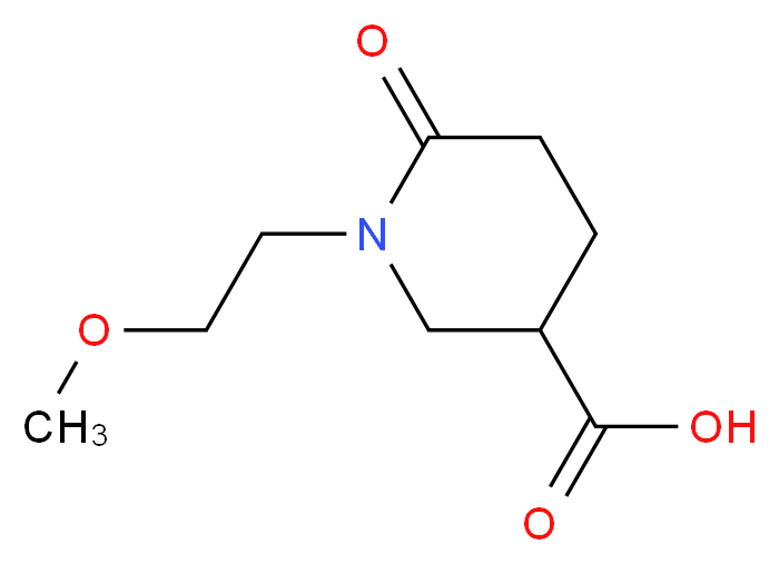 1-(2-methoxyethyl)-6-oxopiperidine-3-carboxylic acid_分子结构_CAS_915920-08-0)