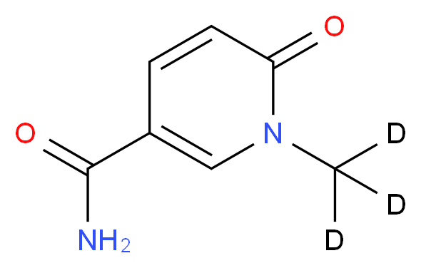 1-(<sup>2</sup>H<sub>3</sub>)methyl-6-oxo-1,6-dihydropyridine-3-carboxamide_分子结构_CAS_1207384-48-2