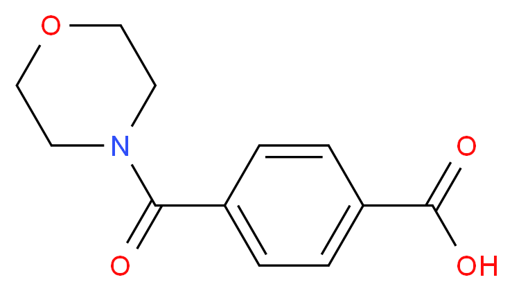 4-(morpholine-4-carbonyl)benzoic acid_分子结构_CAS_160816-43-3