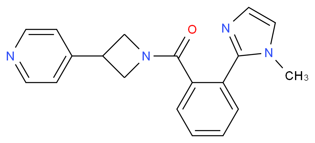 4-{1-[2-(1-methyl-1H-imidazol-2-yl)benzoyl]-3-azetidinyl}pyridine_分子结构_CAS_)