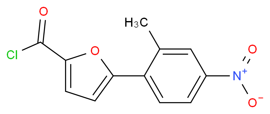 5-(2-甲基-4-硝基苯)呋喃-2-甲酰氯_分子结构_CAS_381178-60-5)