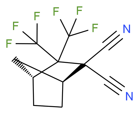 (1S,4R)-3,3-bis(trifluoromethyl)bicyclo[2.2.1]heptane-2,2-dicarbonitrile_分子结构_CAS_3289-22-3