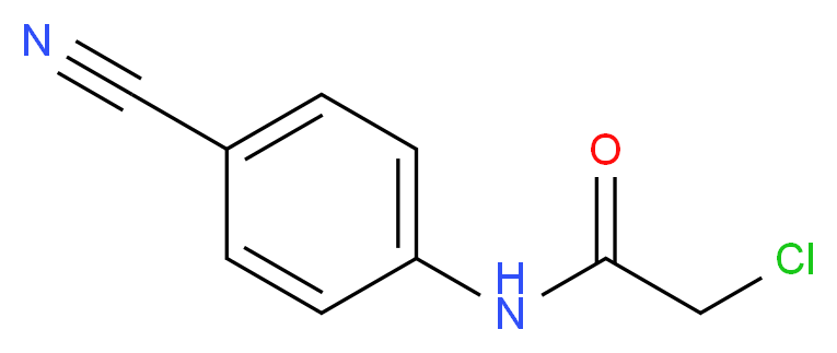 2-chloro-N-(4-cyanophenyl)acetamide_分子结构_CAS_114807-80-6