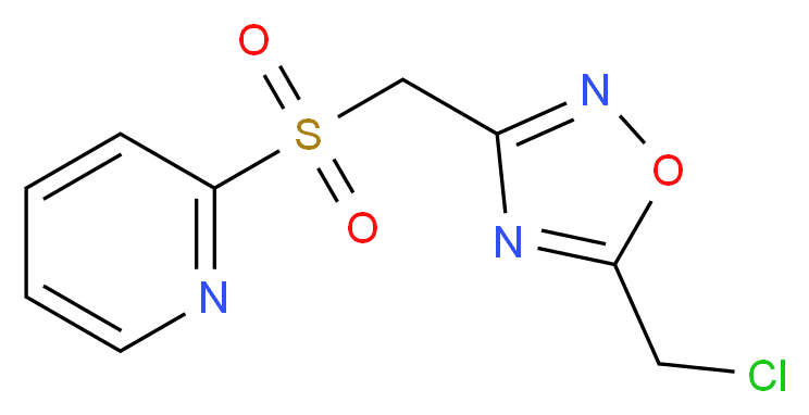 5-(chloromethyl)-3-[(2-pyridylsulphonyl)methyl]-1,2,4-oxadiazole_分子结构_CAS_306935-20-6)