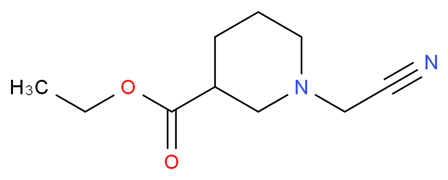 Ethyl 1-(cyanomethyl)piperidine-3-carboxylate_分子结构_CAS_946702-02-9)