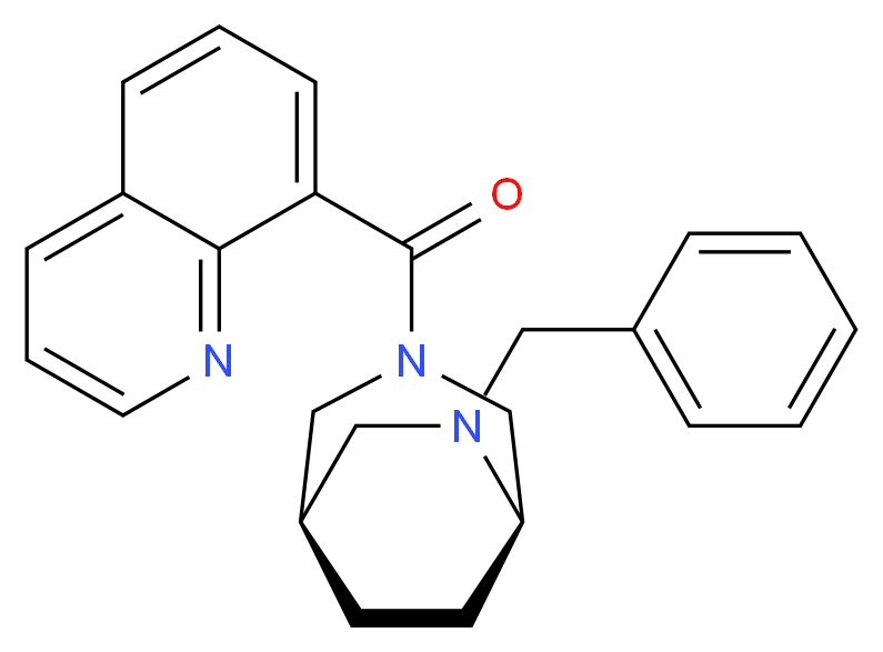 8-{[(1R*,5R*)-6-benzyl-3,6-diazabicyclo[3.2.2]non-3-yl]carbonyl}quinoline_分子结构_CAS_)