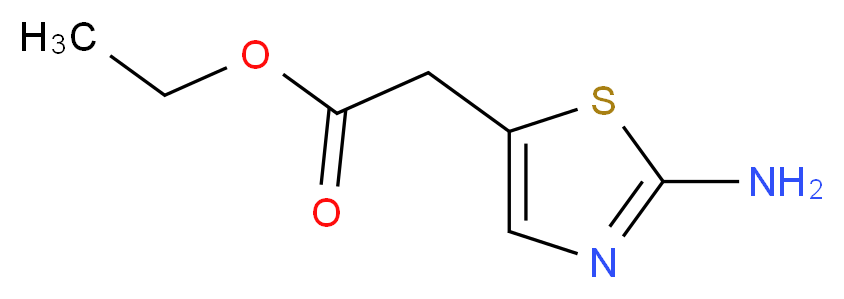 Ethyl 2-(2-aminothiazol-5-yl)acetate_分子结构_CAS_62557-32-8)