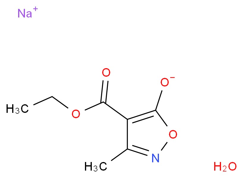 5-羟基-3-甲基-4-异噻唑羧酸乙酯 钠盐 水合物_分子结构_CAS_207291-72-3)